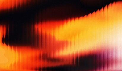 Abstract shiny fire wave background with dark streaks effect. Wavy striped glass refraction.