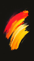 Colorful Abstract Paint Brush Stroke on Black Background,generative ai	