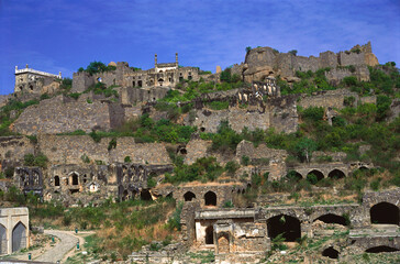 the ruins of the ancient fortress