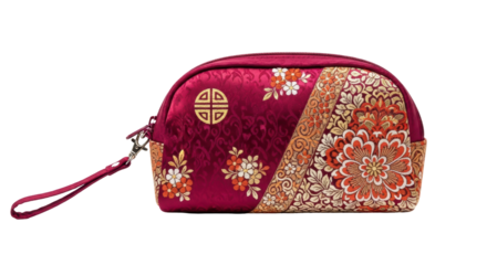 Isolated Embroidered Pouch