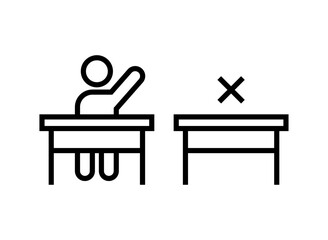 Present and absent icon on white background. Attendance icon.