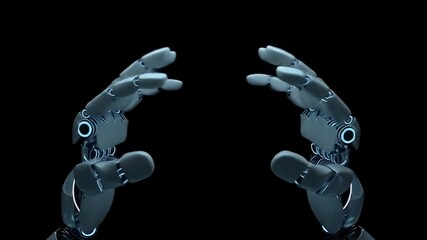 Robotic hands, articulated, futuristic - Powered by Adobe
