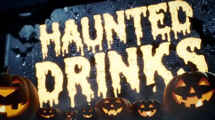 Spooky halloween drink design