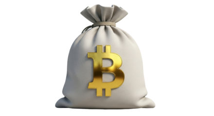 Isolated Bitcoin in Sack
