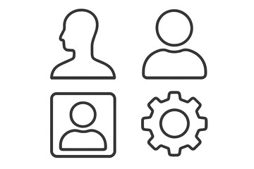 Minimalist user and settings icons collection