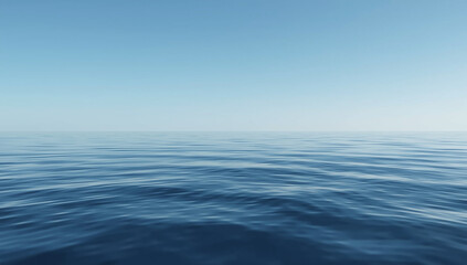 Obraz premium Blue Ocean Horizon with Clear Sky