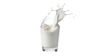 Isolated Milk Splash in Glass © Federica