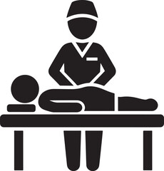 Massage Therapy Icon – Physiotherapy Treatment Symbol