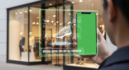 Hands Holding a Green Screen Phone for Mockup