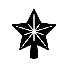 Obraz premium A classic Christmas tree star topper illustration for holiday decorations