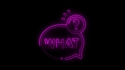 Neon Pink Question Mark and 