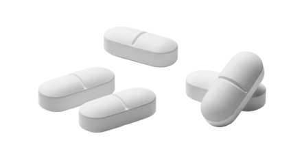 Isolated White Pills