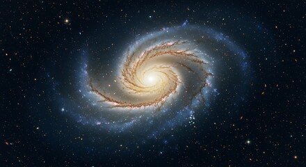 Magnificent Spiral Galaxy in Deep Space Captivating Cosmic Wonder and Galactic Formation Displaying Celestial Beauty for Astronomical Exploration