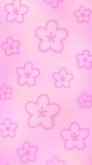 Pink floral seamless pattern illustration.