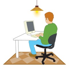 a person working at an elegant office desk