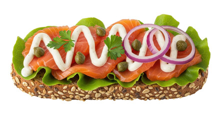 Isolated Salmon Toast