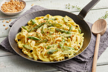 Pappardelle with asparagus