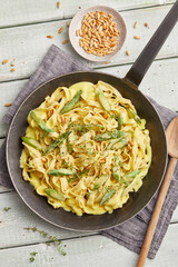Pappardelle with asparagus