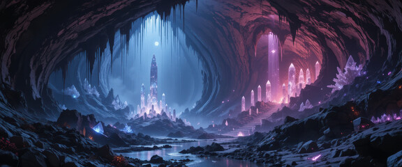 Enchanting Crystal Caves A Journey into a Bioluminescent Subterranean World