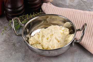 Italian soft young cheese stracciatella