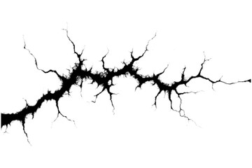 Detailed Halftone Crack with Branching Effect