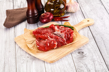 Raw beef meat for cooking