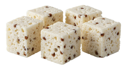 Isolated Goat Cheese Cubes