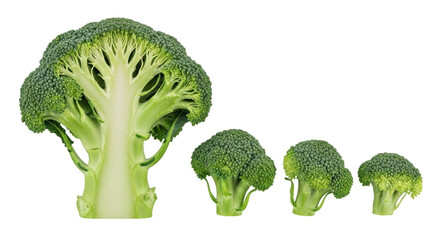 Isolated Broccoli Stages
