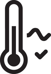 Thermometer Temperature Icon – Climate Control Symbol for Heating and Cooling