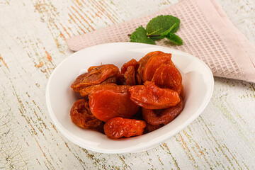 Dry sweet ripe aprocots heap