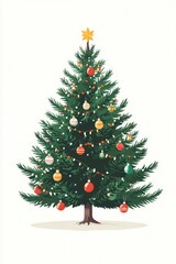 Fototapeta premium Simple Christmas tree christmas decoration christmas tree.