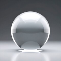 Clear sphere on a reflective surface