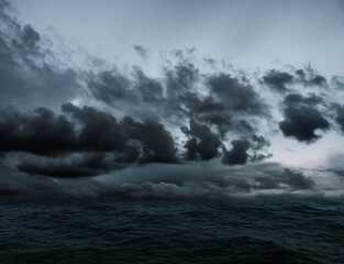 Cloud storm sky dark rain lightning thunder on sea ocean stormy typhoon nature light scene rainy atmosphere damage effect carbon dioxide dust air pollution 2.5 Pm, texture nature windstorm.
