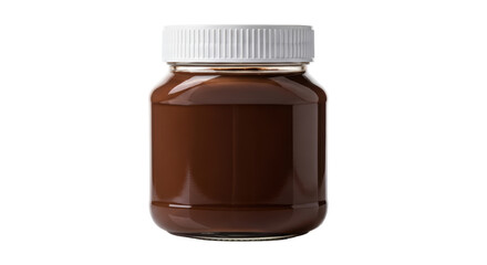 Isolated jar of chocolate hazelnut spread