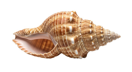 Isolated spiral seashell