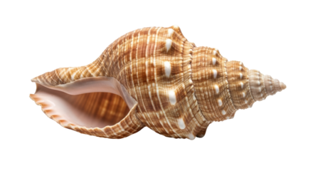 Isolated spiral seashell