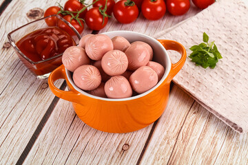 Dietary baby mini sausages for kids