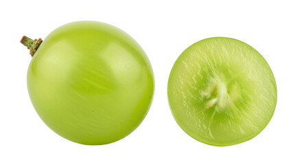 Isolated Green Grape Slices