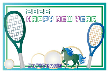 年賀状■テニス■2026年