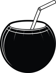 Vector coconut drink icon