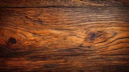 Naklejka premium Rich brown wood texture with natural grain patterns. Artificial intelligence image