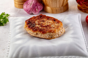 Fried salmon minced fish cutlet