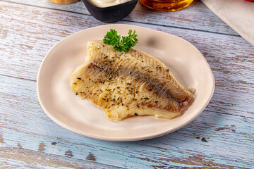 Steamed dietary tilapia fish fillet