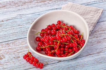 Raw ripe sweet juicy red currant