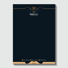 Elegant business letterhead design template for modern brand identity and company communication materials