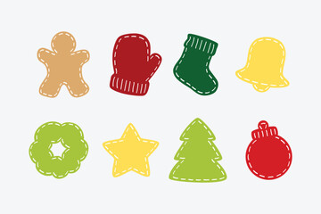 Christmas hand sewing patch