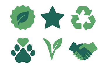 Obraz premium Sustainable symbols of nature and eco-friendliness