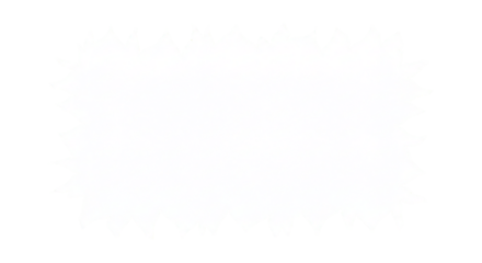 A pixelated white rectangle with jagged edges on a black background in a simple graphic design