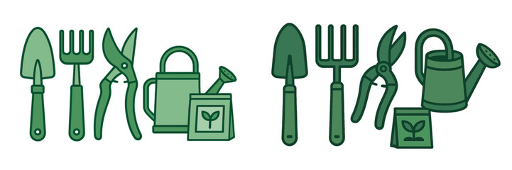 Gardening tools and supplies vector illustration for enthusiasts