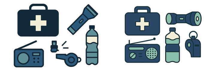 Obraz premium Must-have gear for emergencies and outdoor adventures